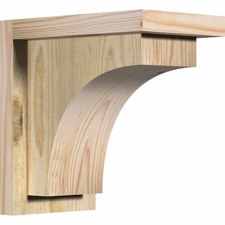Ekena Millwork Huntington Rough Sawn Corbel w/Backplate, Douglas Fir, 6"W x 10"D x 10"H COR06X10X10HUN01RDF